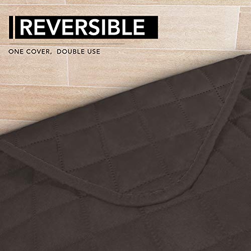 Sectional Couch Covers for Dogs L Shape Sofa Cover Reversible Sofa Slipcover Chaise Lounge Cover Furniture Protector Cover for Pets Dog Cat (42" x 68" / Chocolate/Chocolate)