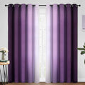Room Darkening Ombre Curtains 84 Inch Length (70"W x 84"L (Pack of 2) / Purple)