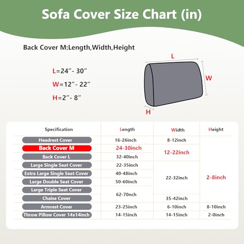 Couch Cushion Covers for Sofa Couch Covers Wear (Texture-green / Medium Back Cover)