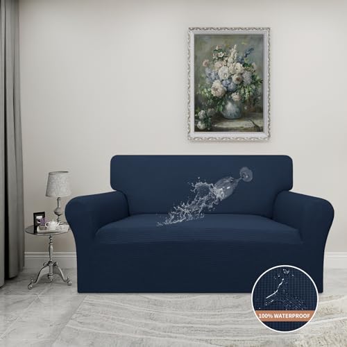 100% Waterproof Oversized Loveseat Cover (Dark Blue / Oversized Loveseat)