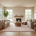 Jeni Blush Checkered Washable Area Rug (Jeni Blush / 5' x 8' (Rectangular))