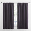 Kitchen Curtains (Greyish Purple / 42"W x 54"L (Pack of 2))