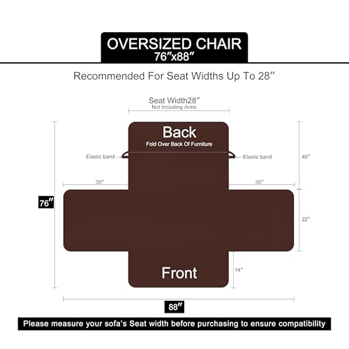 Reversible Oversized 28''Chair Covers (Black/Black / 28''oversized Armchair)