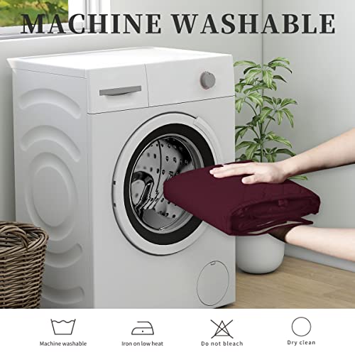 Double Protection 100% Waterproof Chair Sofa Covers for Living Room (Wine/Beige / Chair Small)