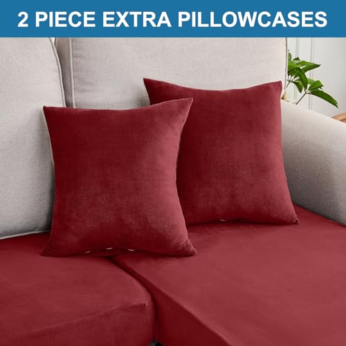 Couch Cover 4 (Christmas Red / 3 Seater + Chaise)