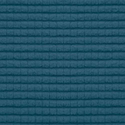 Stretch 3 Pieces Couch Cushion Covers for Sectional Sofa Left (2 Seater + 1 Chaise / Peacock Blue)