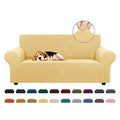 Stretch Loveseat Couch Cover (Champagne / Medium)