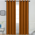 Room Darkening Curtains 52x84 inch Length Burnt Orange (Burnt Orange / 52"W x 84"L (Pack of 2))
