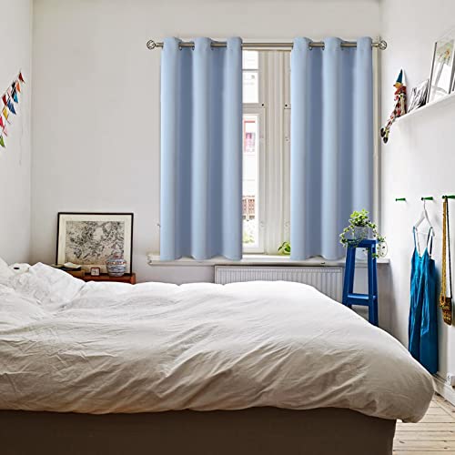 Blackout Curtains for Bedroom (Spa Blue / 38"W x 54"L (Pack of 2))