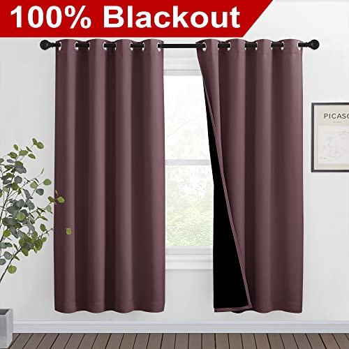Living Room Completely Shaded Draperies (Dry Rose / 46"W x 72"L (Pack of 2))