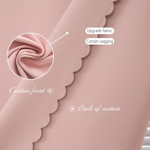 Self Adhesive Blackout Curtains (35"W x 79"L (Pack of 1) / Pink)