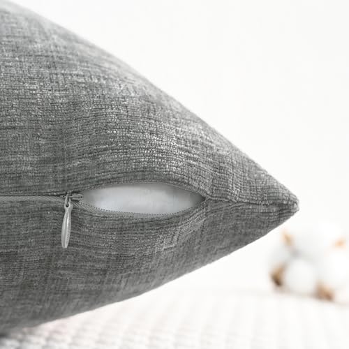 Decorative Couch Throw Pillow Covers 26 X 26 Inches Medium Grey (26" x 26" (Pack of 2) / Medium Grey)