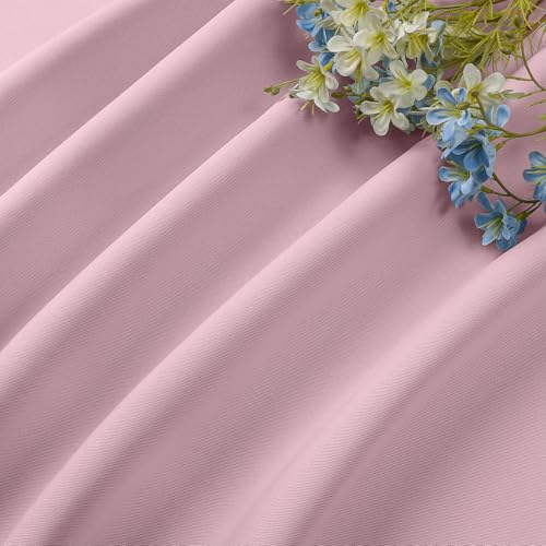 Light Pink Blackout Curtains 96 inch Length 2 Panels Set (Light Pink / 52"W x 96"L (Pack of 2))