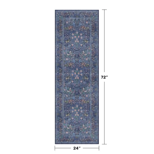 Non Slip 2x6 Dark Blue Kitchen Runner Rug (Dark Blue / 2' x 6' (Runner))