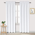 White Curtains 50% Light Blocking for Living Room 84 Inch 2 Panels (Pure White / 42"W x 84"L (Pack of 2))