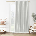 White 100% Blackout Linen Curtains 70 Inch Wide by 108 Inch for Living Room Bedroom Back Tab Thermal Insulated Black Out 1 Drapes Room Darkening Window Curtains (White / 70"W x 108"L (Pack of 1))