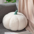 1 Pcs 3D Pumpkin Pillow Fall Decor Halloween Cushions (White)