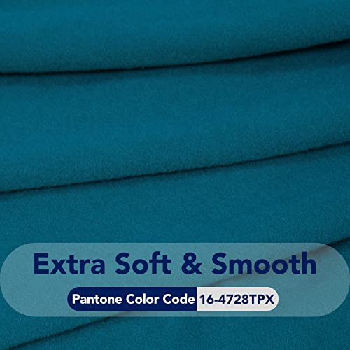 Stretch Loveseat Covers Fleece Couch Covers for Sofa Peacock Blue (Medium Loveseat / Peacock Blue)