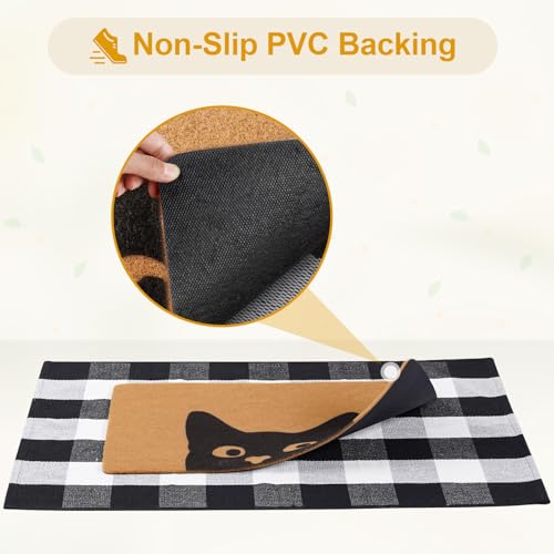 2 Pcs Fall Door Mat (Cute Cat)