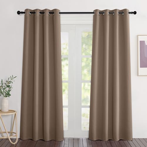 Blackout Cappuccino Curtains 84 inches Long (Cappuccino / 46"W x 84"L (Pack of 2))