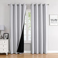 100% Blackout Curtains for Bedroom 120 Inches Long 2 Panels Set (52"W x 120"L (Pack of 2) / Greyish White)