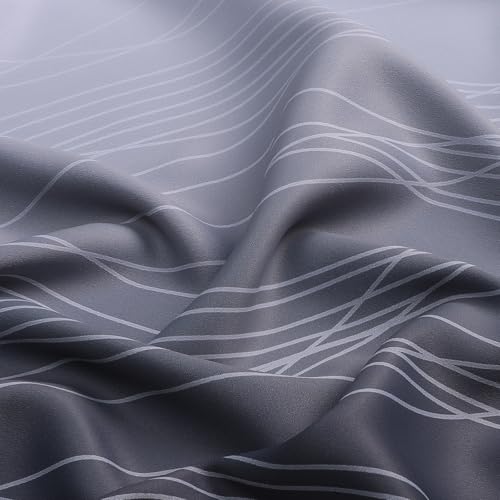 Black and Greyish White Ombre Blackout Curtains for Bedroom 52x36 Inch Long (Black and Greyish White / 52"W x 36"L (Pack of 2))