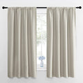 Natural Blackout Curtains for Living Room 42" w x 63" L 2 Panels (Natural / 42"W x 63"L (Pack of 2))
