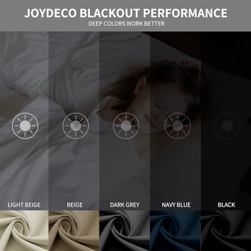 Blackout Curtains 108 Inch Length 2 Panels Set (Greyish White / 52"W x 108"L (Pack of 2))