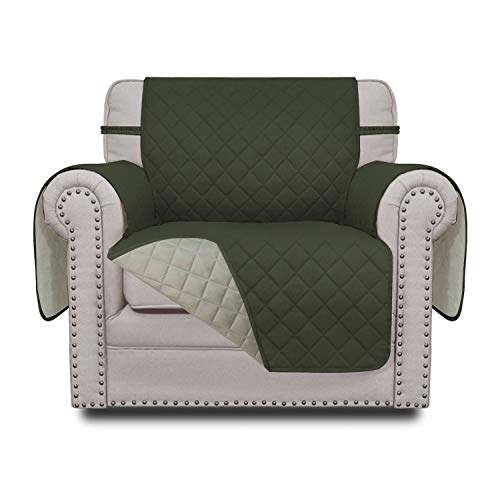 Reversible Couch Cover (Army Green/Beige / Small Chair)