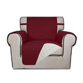 Reversible Chair Sofa Cover Dog Couch Covers for Sofa (Small / Red/Ivory)