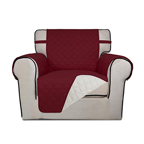 Reversible Chair Sofa Cover Dog Couch Covers for Sofa (Small / Red/Ivory)
