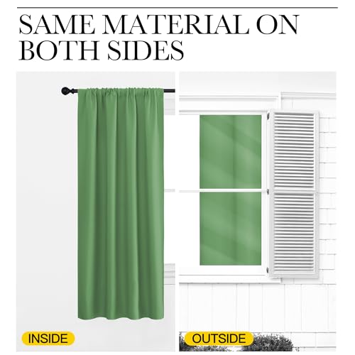 Blackout Curtains for Living Curtains (Froest Green / 29"W x 30"L (Pack of 2))
