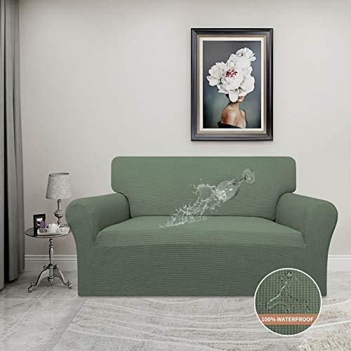 100% Waterproof Oversized Loveseat Cover (Grayish Green / Oversized Loveseat)