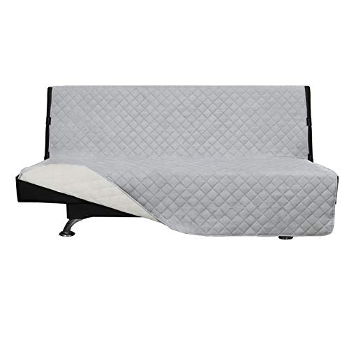 Reversible Couch Cover (Light Gray/Ivory / Large Futon)