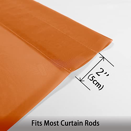 Orange Sheer Curtains 96 Inch Length (Orange / 42"W x 96"L (Pack of 2))