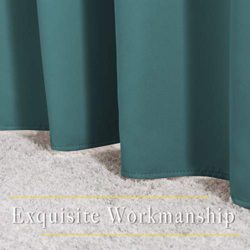 Blackout Curtains for Kids Room (Sea Teal / 52"W x 54"L (Pack of 2))