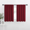 Burgundy Red Blackout Curtains for Kitchen 42" w x 36" L 2 Panels (Burgundy Red / 42"W x 36"L (Pack of 2))