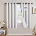 100% Blackout Linen Curtains 63" L 2 Panels Heathered White (Heathered White / 52"W x 63"L (Pack of 2))