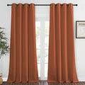 Blackout Curtains 120 inch Length for Sliding Glass Door (Burnt Orange / 52"W x 120"L (Pack of 1))