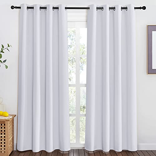 Room Darkening Privacy Doorway Curtains (Greyish White / 46"W x 80"L (Pack of 1))
