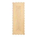 Wave Scalloped Jute Runner Handwoven Hallway Runner 2'6"x14' Yellow (2'6"x14' / Yellow)