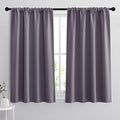 54 inch Blackout Curtains for Living Room Bedroom (Greyish Purple / 42"W x 54"L (Pack of 2))