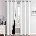 White 100% Blackout Curtains for Bedroom 84 Inches Long 2 Panels (42"W x 84"L (Pack of 2) / White)