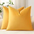 Euro Sham Covers 26x26 Gold Yellow (Saffron / 26" x 26" (Pack of 2))