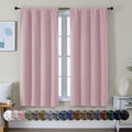Ava Blush Blackout Curtains for Bedroom 63 Inch Length 2 Panels Set (Blush / 40"W x 63"L (Pack of 2))