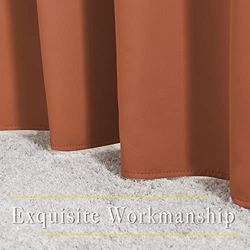 Blackout Window Curtains 72 inches Long (Burnt Orange / 37"W x 72"L (Pack of 2))