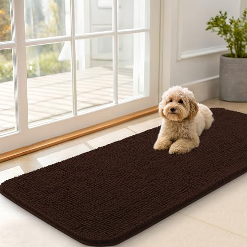 Dog Door Mat for Muddy Paws 47x20 (Brown / 47" X 20")