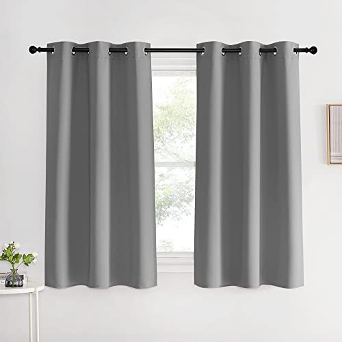 Silver Grey Blackout Curtain Panels for Bedroom (Silver Gray / 42"W x 60"L (Pack of 2))