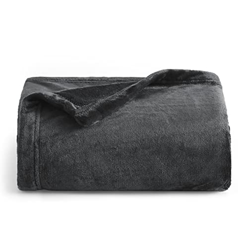GentleSoft Fleece Blanket Twin Size Dark Grey (Charcoal / Twin (60" X 80"))