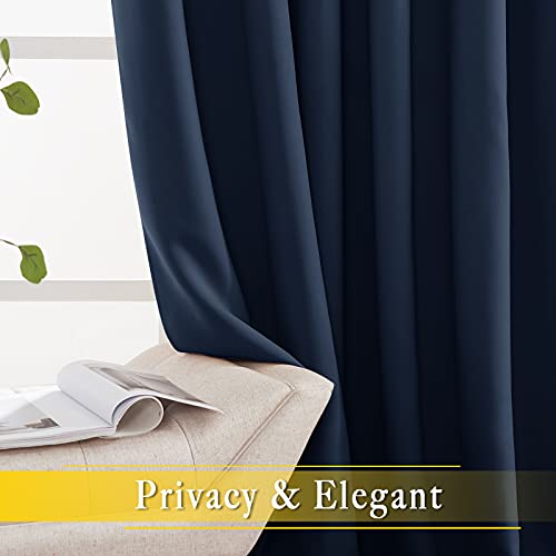 Bedroom Window Treatment Blackout Curtain Panel (Navy / 80"W x 95"L (Pack of 1))
